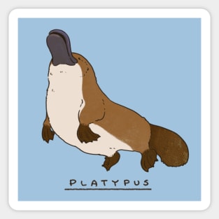 Adorable Platypus Swimming Up Sticker